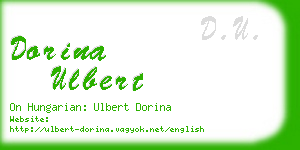 dorina ulbert business card